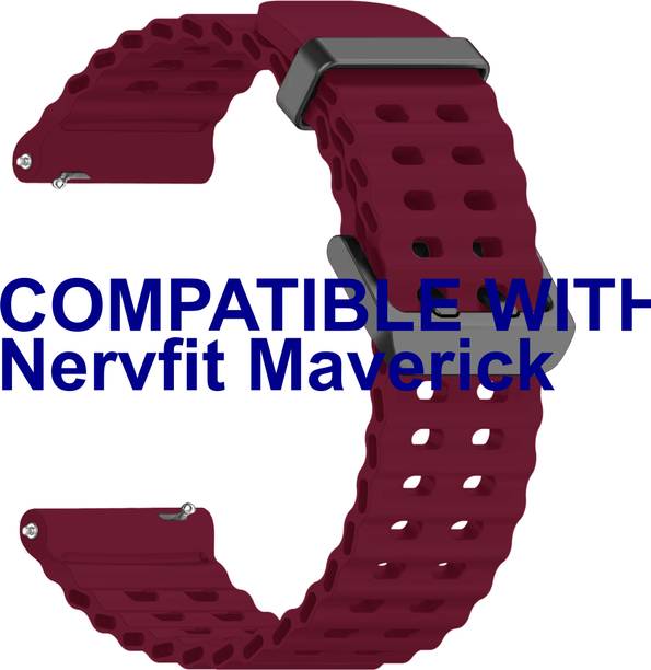 ACM Watch Strap Silicone Sports for Nervfit Maverick Smartwatch Purple Smart Watch Strap