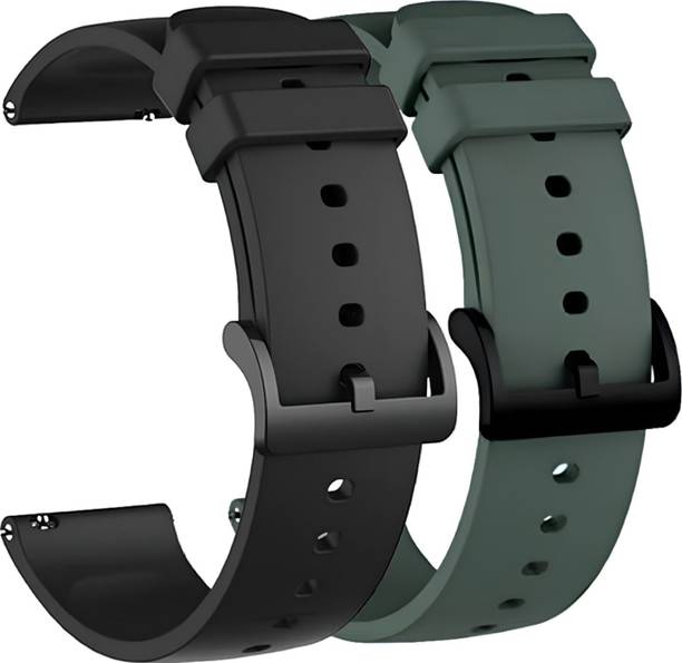 TRENDINGVIEW 22mm Quick Release Smartwatch Strap | Soft Silicone Belt for All 22 mm Watches (Pack of 2) Smart Watch Strap