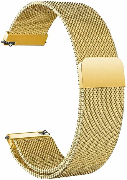 Big Wings 22mm Premium Stainless Steel Strap Compatible with NOISE CALIBER, BOAT EXPLORER Smart Watch Strap