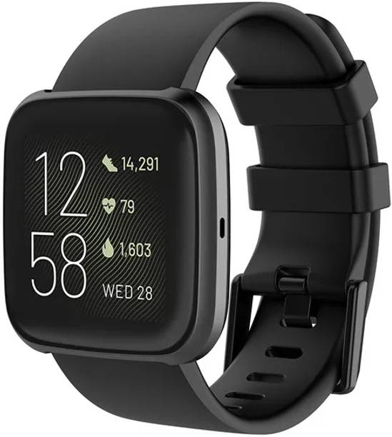 REDBIZZ Soft Silicone Classic Strap Band For Fitbit Versa/Versa 2/ Versa Lite Small Size 20MM, Replacement Watch Straps Compatible With Fit-bit Special Edition/Lite Edition/Versa SE For Men Women[ WATCH NOT INCUDED] Smart Watch Strap