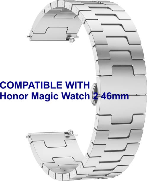 ACM WSM37Y22SL1091 Watch Strap Metal Steel 22mm for Honor Magic Watch 2 46mm Smartwatch Silver Smart Watch Strap