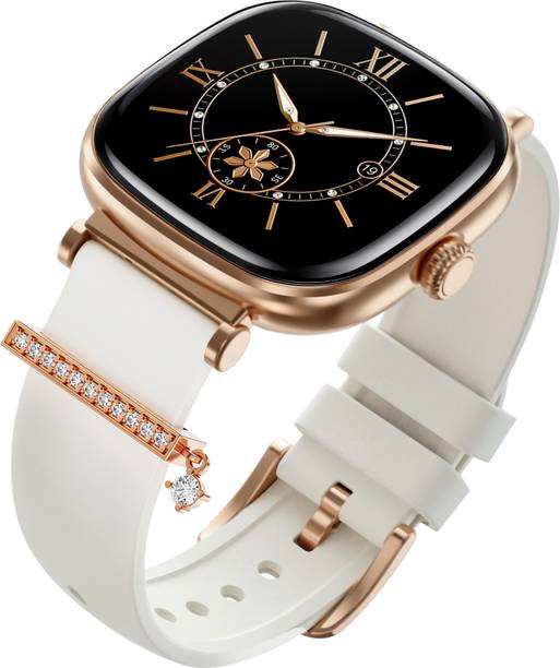 boAt Chrome Ivory, Designed by GIVA, 1.7" AMOLED, 925gm Silver Charm, Metal Body Smartwatch