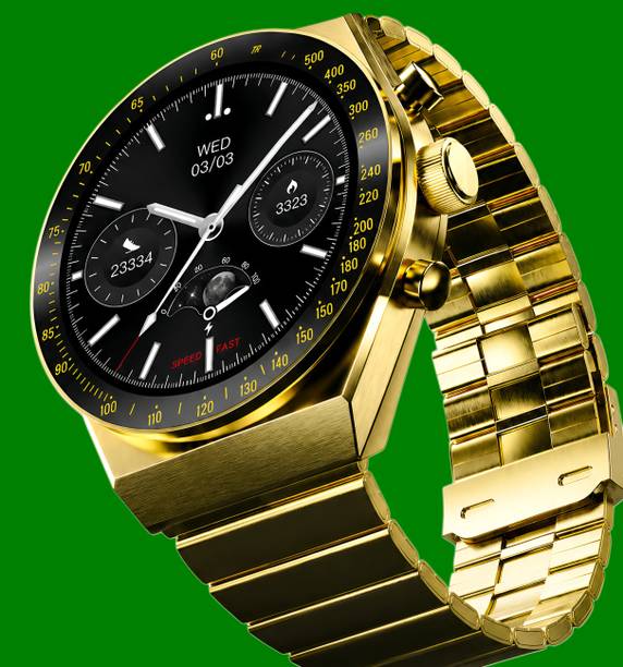 OLDY GOLDY COMPUTERS 36.3mm AMOLED Elite Stainless Steel BT Calling Smartwatch Smartwatch
