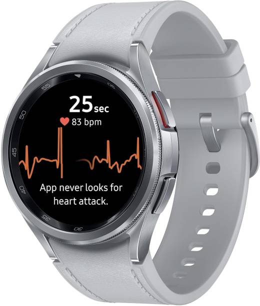 Samsung Galaxy Watch6 Classic Bluetooth (Silver Strap, Free Size)