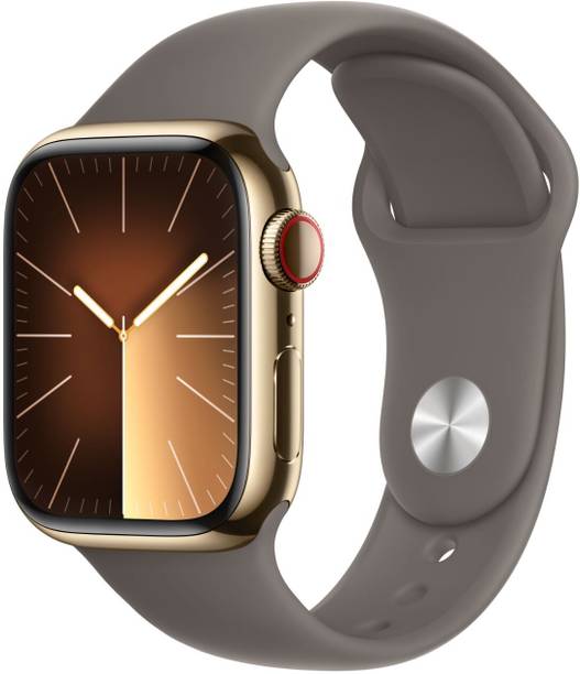 Apple Wa 9 GPS + Cellular 41mm Gold Case & Clay Sport Band - S/M