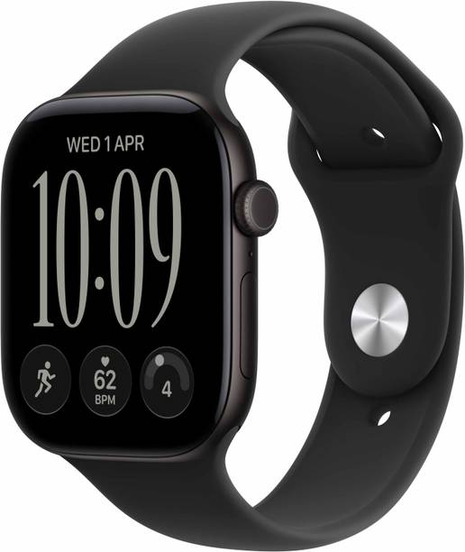 Apple Watch Series 12 GPS 46mm Black Aluminium Case with Black Sport Band - S/M
