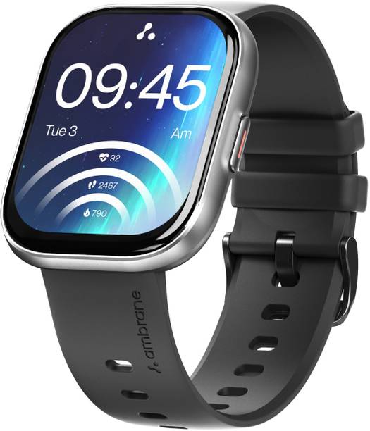 Ambrane Fyre 2.04 AMOLED 368*448px High Resolution, BT Calling and 100+ Sports Modes Smartwatch