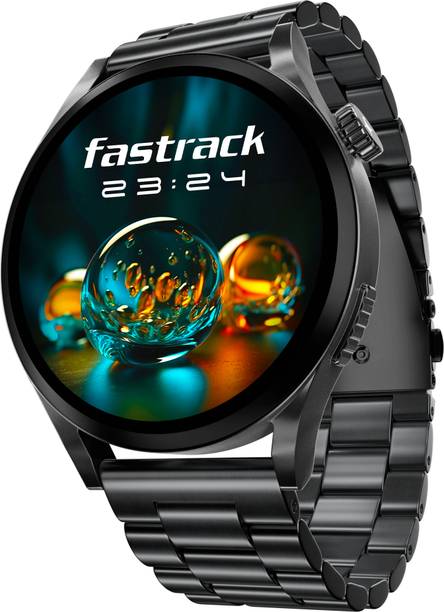 Fastrack FX4-1.51''|Largest AMOLED|AOD|Premium Design|SS Strap|IP68|Fashion Smartwatch