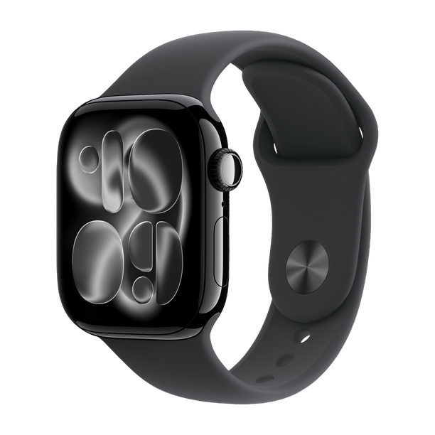 Apple Watch Series 11 GPS 42mm Jet Black Aluminium Case Black Sport Band - S/M