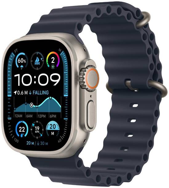 Apple Watch Ultra 2 GPS + Cellular 49mm Natural Titanium with Navy Ocean Band