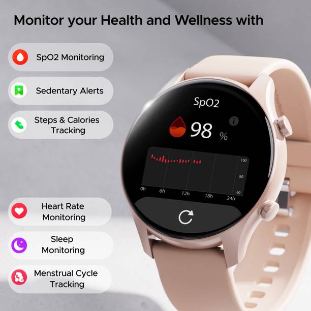 boAt Lunar Connect Plus w/ 3.63 cm(1.43′)’ AMOLED Display, BT Calling & Sports Modes Smartwatch