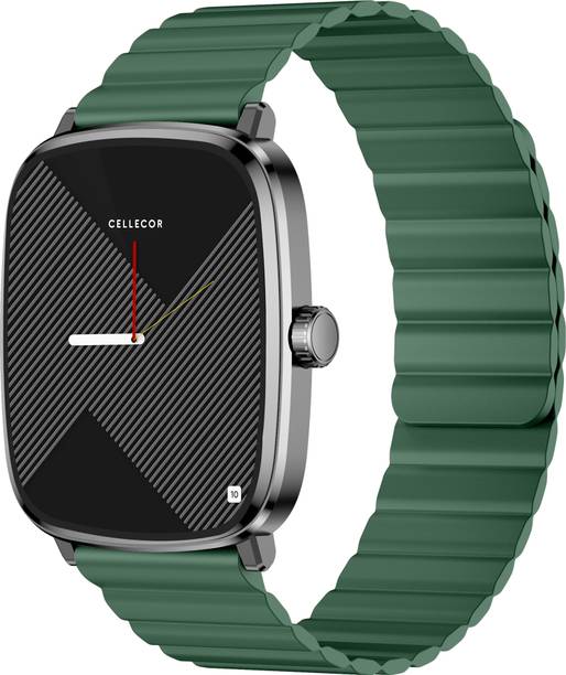 Cellecor VISION 2.01" Super Retina AMOLED Display| 1200 NITS| AOD|AI Voice|Magnetic Strap Smartwatch