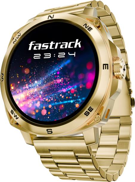 Fastrack Radiant FX3-1.43''|AMOLED|AOD|Premium Design|SS Strap|Functional Crown |Fashion Smartwatch