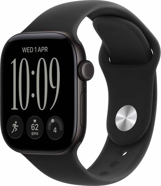 Apple Watch Series 12 GPS + Cellular 42mm Aluminium Case with Black Sport Band - S/M