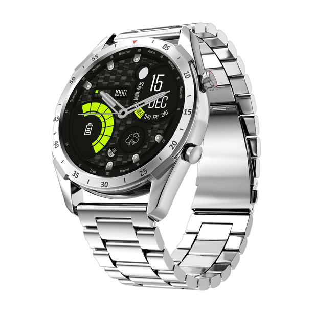 Lifelong Sigma Luxury Metal Case & Stainless-Steel Strap Smartwatch