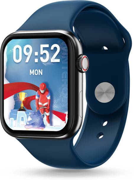 Pebble Frost 1.87'' BT Calling with 2.5D Curved HD Display, AI Voice Assisst Smartwatch