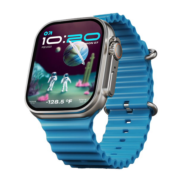 GOBOULT Crown 1.95'' HD Display, BT Calling, Working Crown, 900 Nits, SpO2 Smartwatch