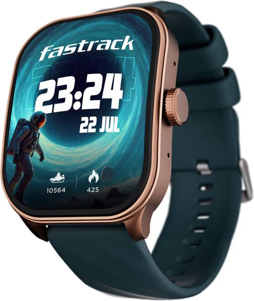 Fastrack FS1 Pro|World's First,1.96" Super AMOLED|Highest Resolution|BT Calling Smartwatch
