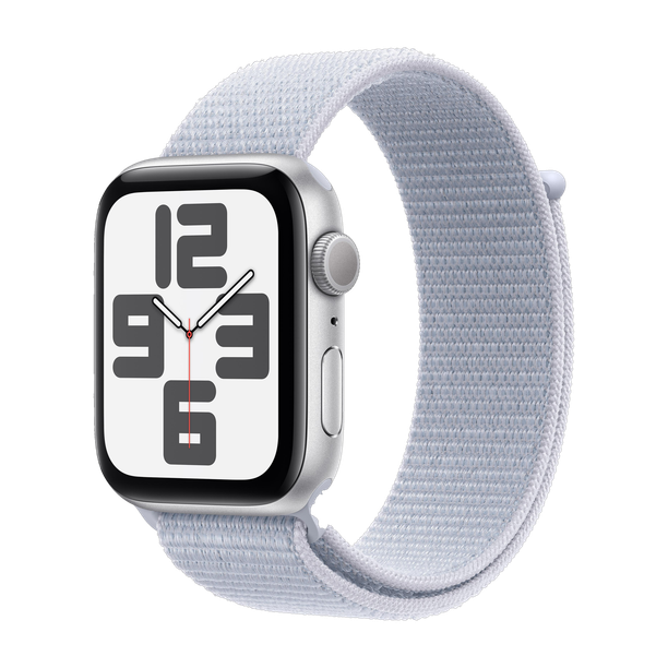 Apple Watch SE 2 GPS 44mm (2nd Gen) Silver Aluminium with Blue Cloud Sport Loop
