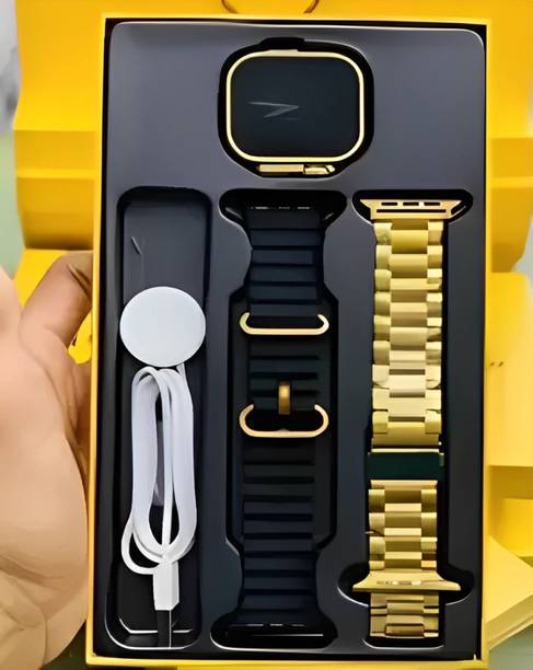 dicrobots Ultra Gold Touch Watch with 25+ New Features Golden Music Play Smartwatch