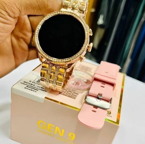 dicrobots dicrobots gen 9 smartwatch gold edition with diamond straps and silicone strap Smartwatch