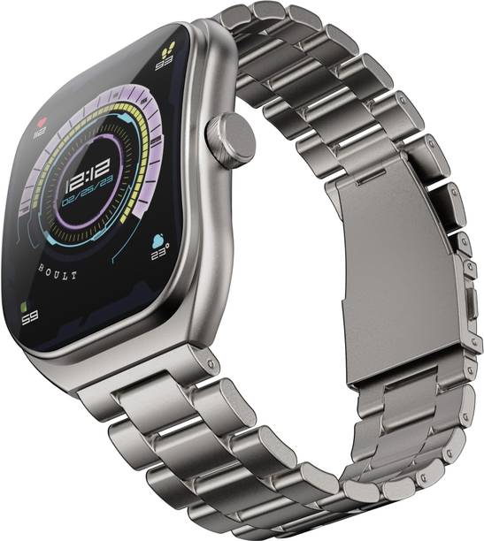 Boult Trail Pro 2.01'' 3D Curved Display + AMOLED, 600 Nits, 250+ Watch Faces, IP68 Smartwatch