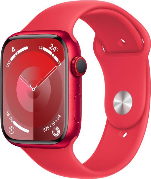 Apple Watch Series 9 GPS + Cellular 45mm RED Case & RED Sport Band - M/L
