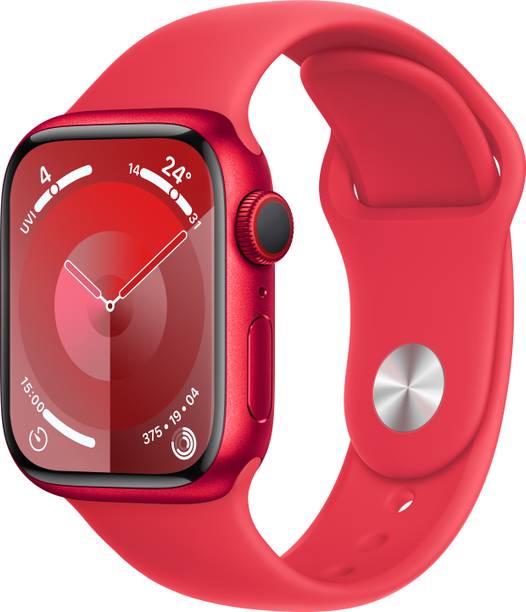 Apple Watch Series 9 GPS + Cellular 41mm RED Case & RED Sport Ban