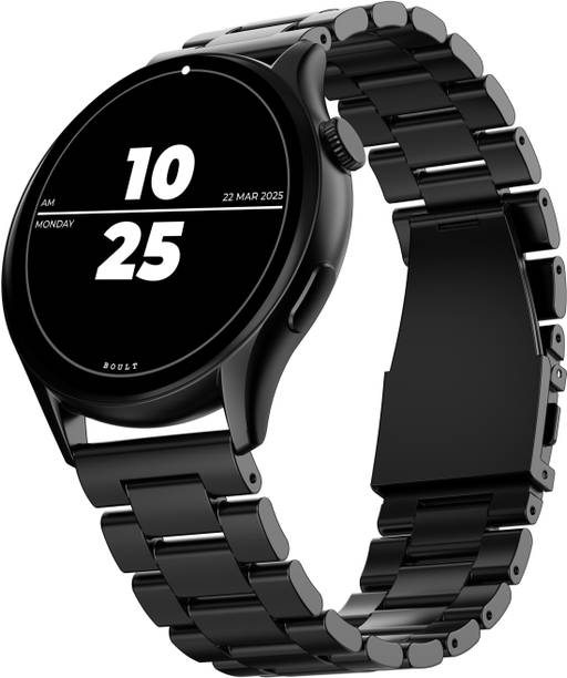 Boult Striker Pro 1.43″ AMOLED, BT Calling, Working Crown, 750 Nits, Metallic Frame Smartwatch