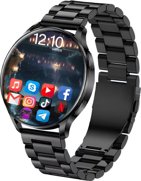 GameSir Active 2 Round Stay Connected with YouTube, Facebook, and Insta Notifications Smartwatch