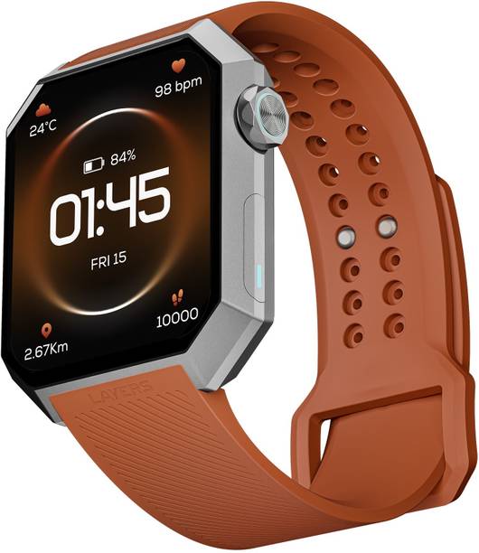 Layers Anarc 2, 1.85 AMOLED 60Hz Display, Built-in GPS, AI Watch Faces & Assistant Smartwatch