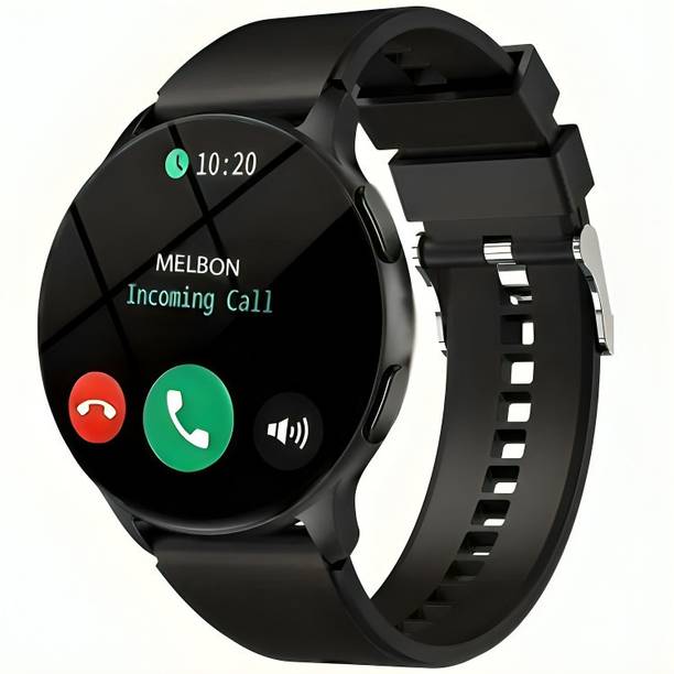 Melbon Active 2 Bluetooth calling, Sporty Heart Rate Monitoring Sleep Tracking Round Smartwatch