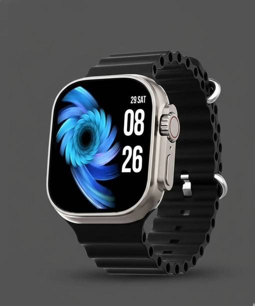 BOOMLY T800 Ultra Health Series Watch, Heart Rate, SpO2, BT Calling Support (Black) Smartwatch