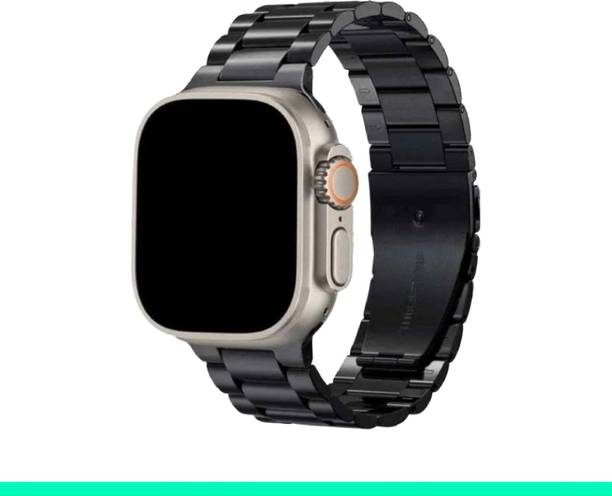 Wingsters T800 Metal Black Ultra Smartwatch Stainless Steel, BT Calling, Fitness & Music Smartwatch