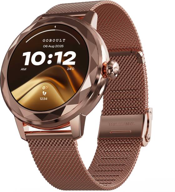 GOBOULT Alora 1.19" AMOLED,Diamond-cut dial, 800 Nits Brightness, Working Crown Smartwatch