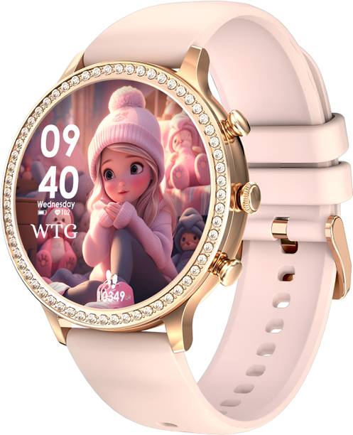 WTG PF9 Series 1.39" AMOLED Display Music & Fitness BT Calling Luxury Design girls Smartwatch