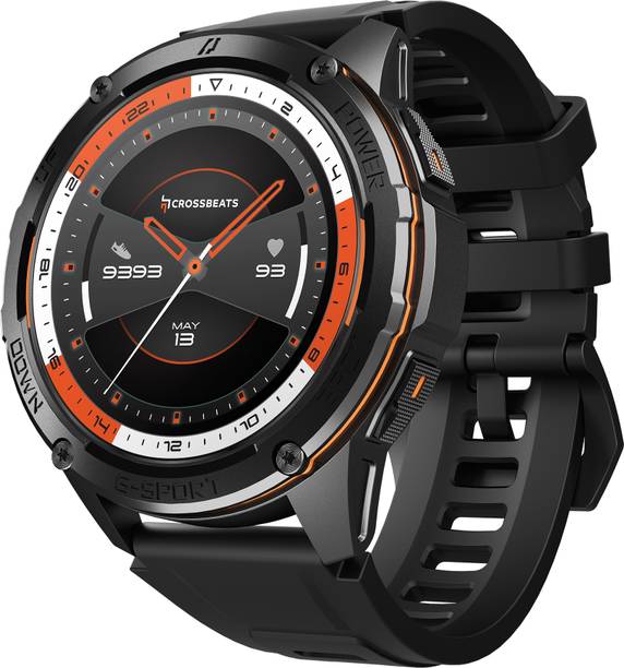 CrossBeats Armour Pro AI Premium 1.43" AMOLED BT Calling, 5ATM Waterproof, Sports Mode Smartwatch