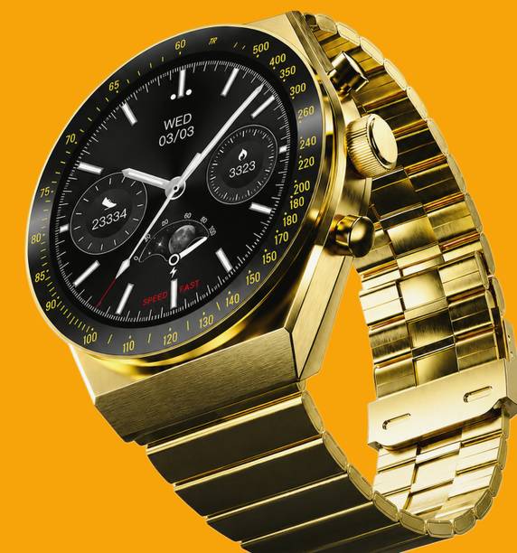 OLDY GOLDY COMPUTERS Elegant Stainless Steel BT Calling Smartwatch 36.3mm AMOLED Display Smartwatch