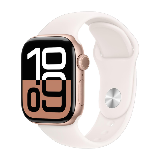 Apple Watch Series 10 GPS 42mm Rose Gold Aluminium with Light Blush Sport Band