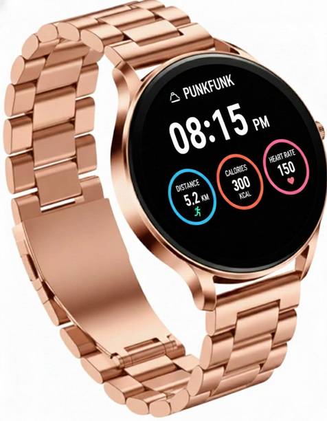 PunnkFunnk Active 15 Metal Gold Bluetooth Calling Smartwatch 1.52" HD Display, Smartwatch