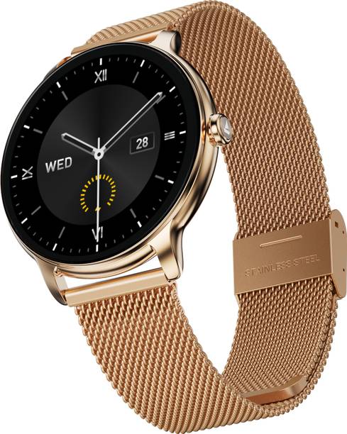 boAt Chrome Iris Ultra-Sleek Metal Body,1.32 AMOLED,1000 Nits,Female Cycle Tracking Smartwatch