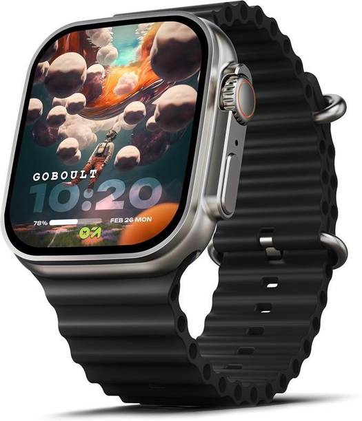 GOBOULT Crown 1.95'' HD Display, BT Calling, Working Crown, 900 Nits, SpO2 Smartwatch