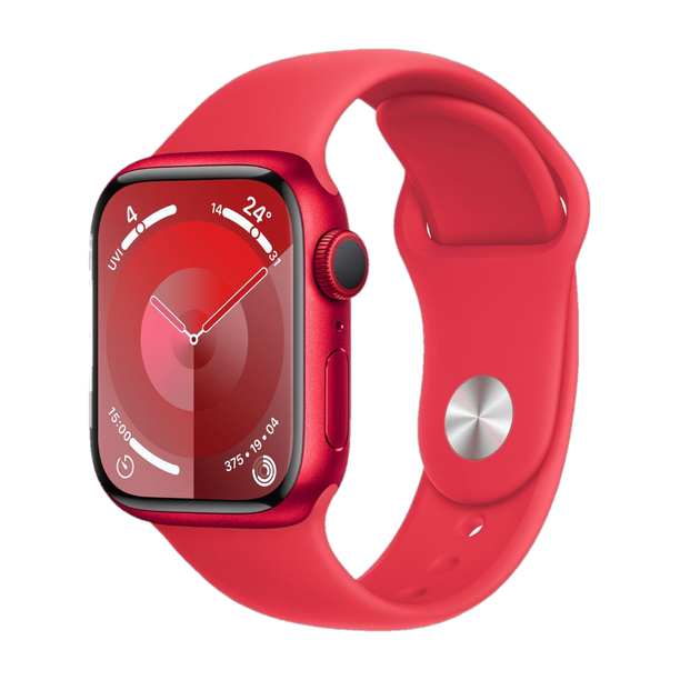 Apple Watch Series 9 GPS 41mm RED Case & RED Sport Band - M/L