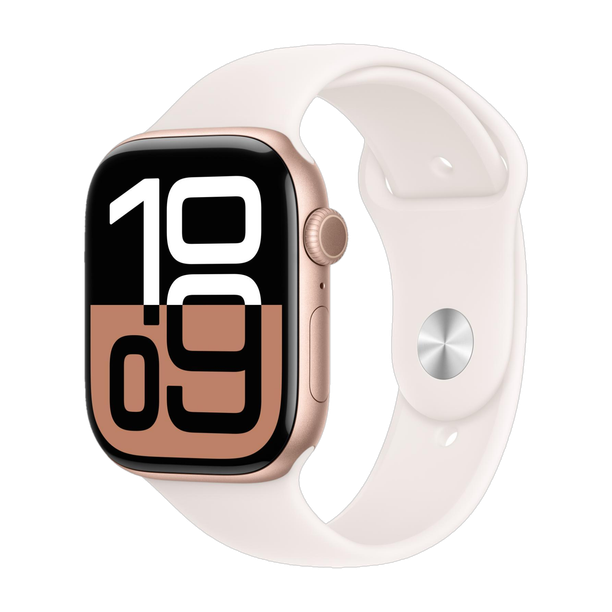 Apple Watch Series 10 GPS 46mm Rose Gold Aluminium with Light Blush Sport Band