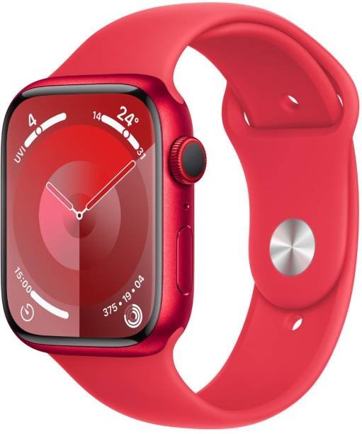 Apple Watch Series 9 GPS + Cellular 45mm RED Case & RED Sport Band - S/M