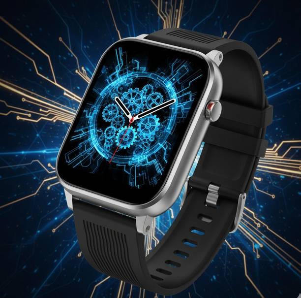 BOOMLY T800 Ultra Fitness Watch, Heart Rate, SpO2, Bluetooth Calling (Black Strap) Smartwatch