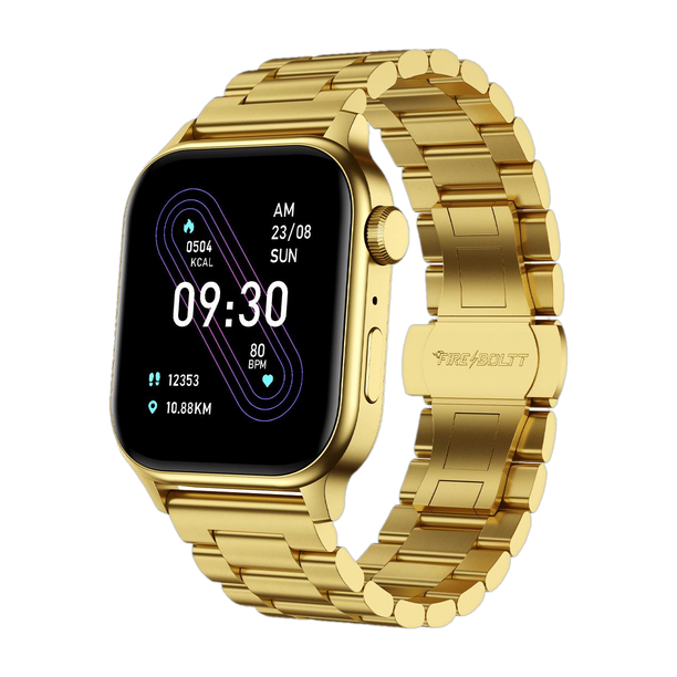Fire-Boltt Rise Luxe Stainless Steel Luxury, 47mm (1.85) Display, Games, 120+ Sports Smartwatch