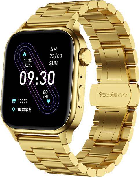Fire-Boltt Rise Luxe Stainless Steel Luxury, 47mm (1.85) Display, Games, 120+ Sports Smartwatch