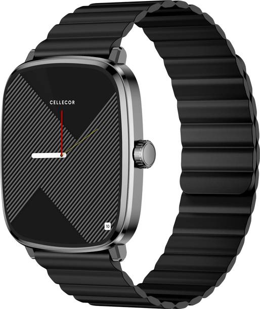 Cellecor 2.01" Super Retina AMOLED Display| 1200 NITS| AOD|AI Voice|Magnetic Strap Smartwatch