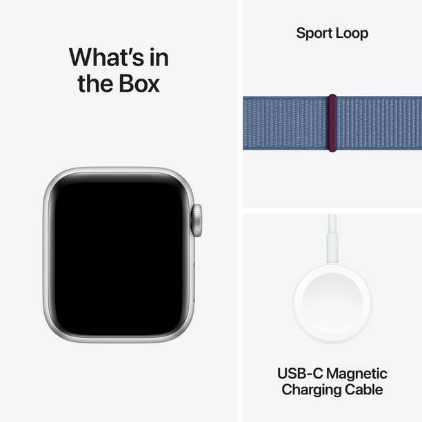 Apple Watch SE GPS + Cellular 40mm Silver Aluminium Case with Winter Blue Sport Loop